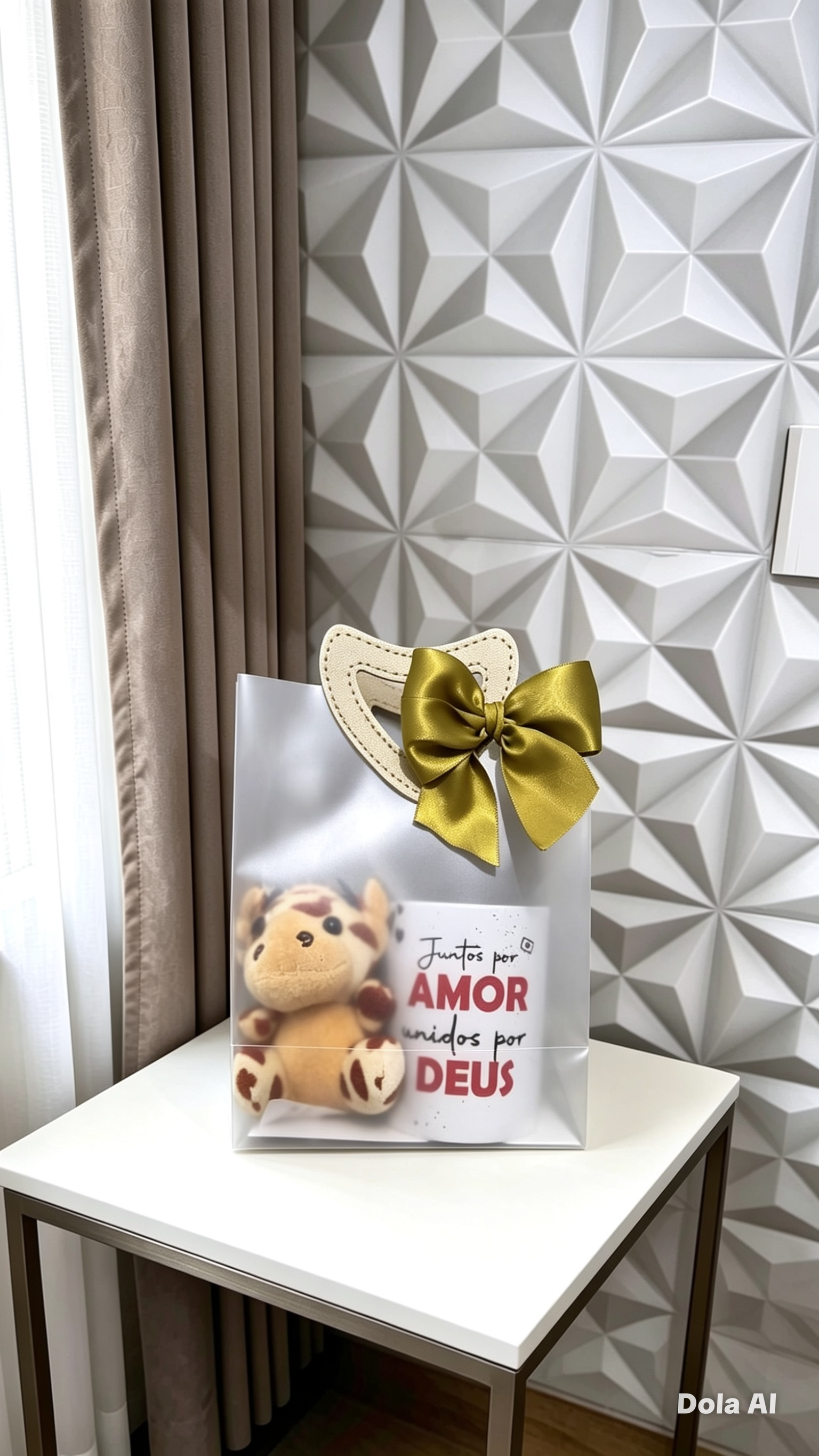 Sacola presente caneca  e pelucia 